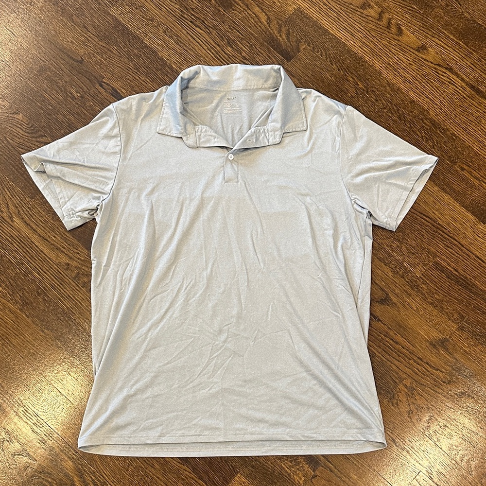 Men's Light Gray Short Sleeve Polo Shirt